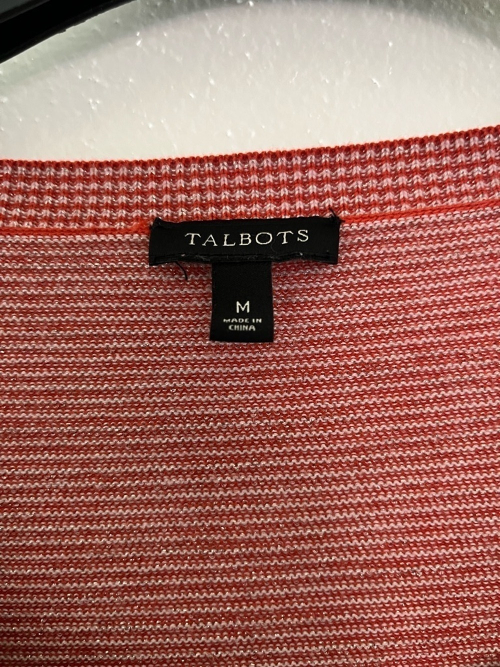 Talbots Rose-Striped Button Cardigan - Picture 3 of 7